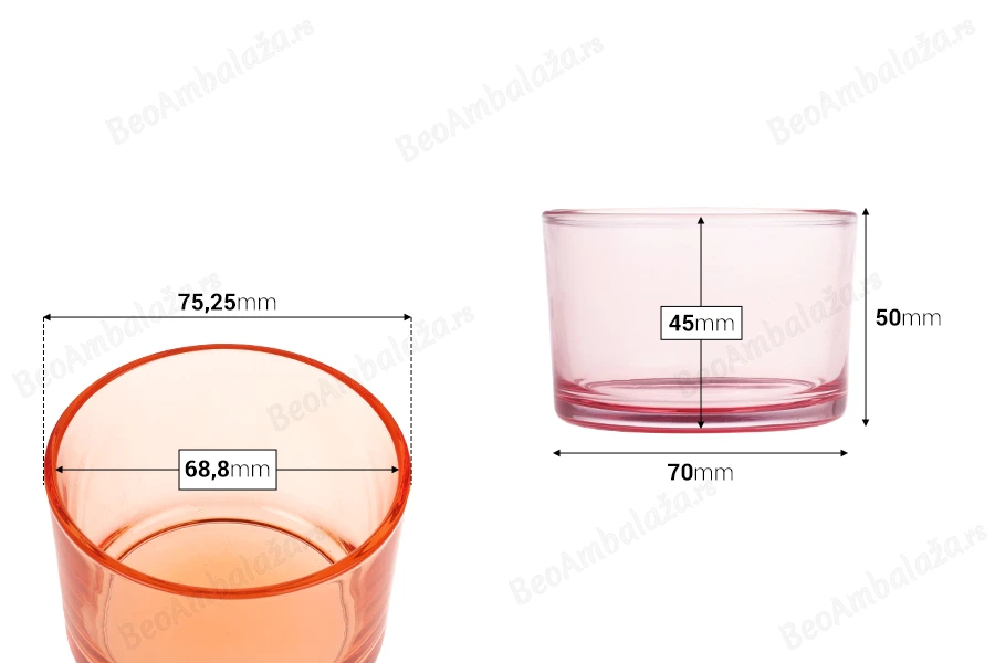Staklena cilindrična posuda 70x50 mm u raznim bojama-dimenzije_slike