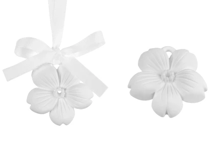 Gipsani osveživač prostora sa dizajnom cveta 55x10 mm sa belom mašnom (sa mirisom)-slika_proizvoda