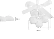 Gipsani osveživač prostora sa dizajnom cveta 55x10 mm sa belom mašnom (sa mirisom)-dimenzije_slike