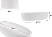 Gipsana dekorativna posuda 210x86x40 mm
