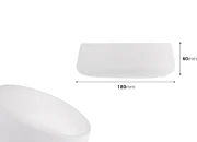 Gipsana dekorativna posuda 180x60 mm