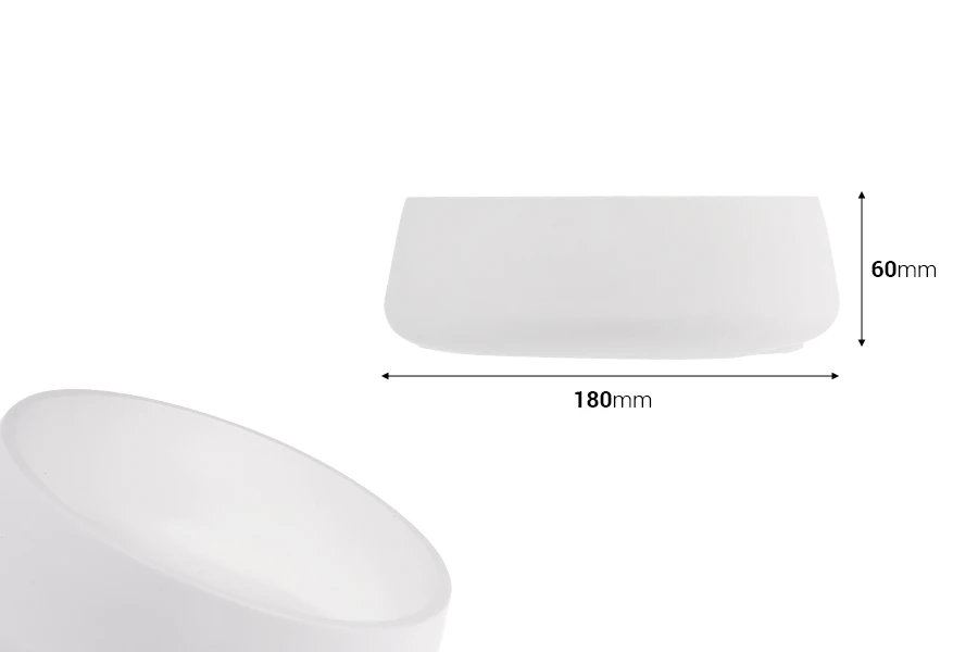 Gipsana dekorativna posuda 180x60 mm