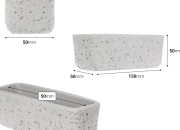 Cementna dekorativna posuda 150x50x50 mm Cementna dekorativna posuda 150x50x50 mm