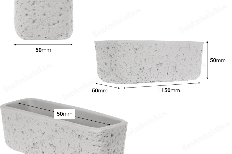 Cementna dekorativna posuda 150x50x50 mm-dimenzije_slike