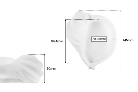 Gipsana dekorativna posuda u obliku školjke 145x50 mm za sveću-2