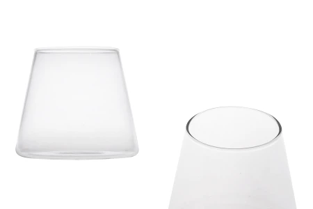 Staklena konusna dekorativna posuda 90x80 mm za sveću-1