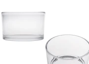 Staklena dekorativna posuda 130x80 mm za sveću