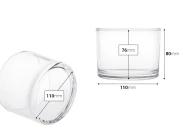 Staklena cilindrična posuda 520 mL (110x80 mm)