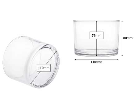 Staklena cilindrična posuda 520 mL (110x80 mm)-2