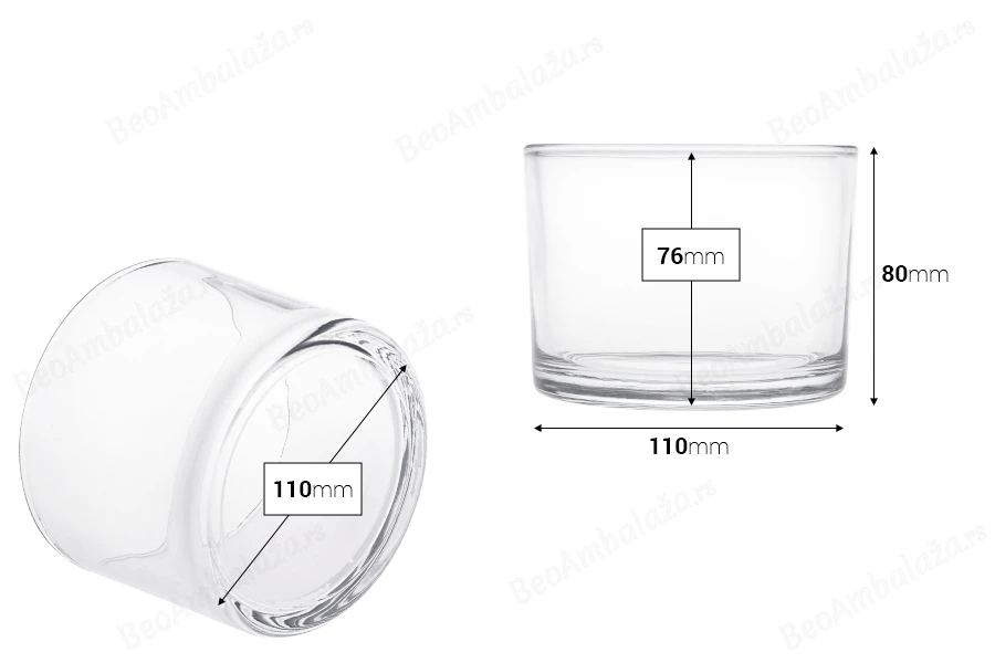 Staklena cilindrična posuda 520 mL (110x80 mm)-dimenzije_slike