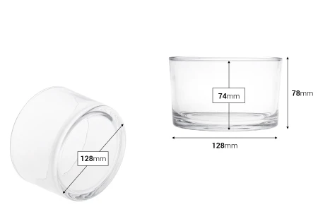 Staklena cilindrična posuda 750 mL (128x78 mm)-2
