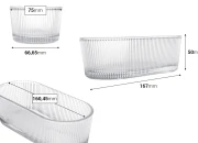 Providna ovalna staklena činija 50x167x75 mm Providna ovalna staklena činija 50x167x75 mm