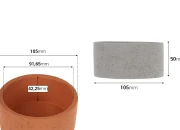 Cementna dekorativna posuda 105x50 mm u raznim bojama Cementna dekorativna posuda 105x50 mm u raznim bojama