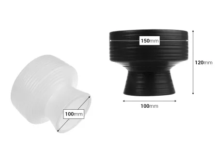 Keramička posuda 150x120 mm za sveću u beloj ili crnoj boji-2