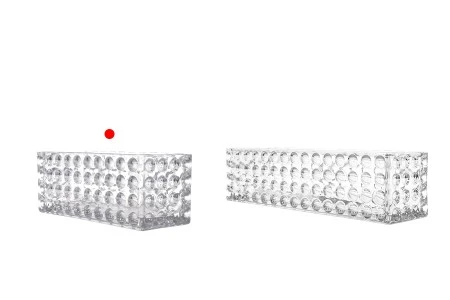 Staklena providna dekorativna posuda 200x80x80 mm za sveću-5