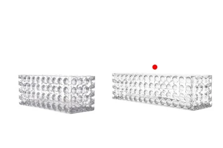 Staklena providna dekorativna posuda 300x80x80 mm za sveću-5