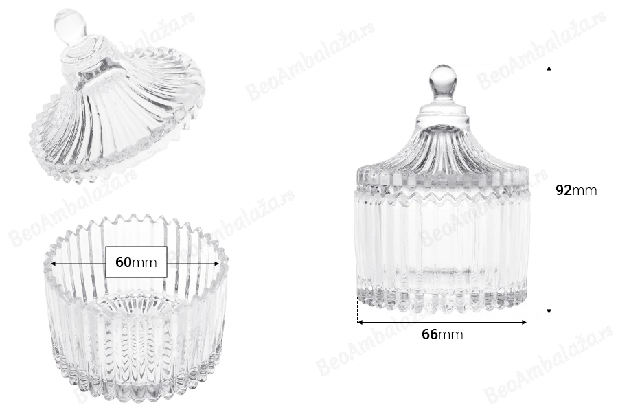 Dekorativna staklena fondanjera sa poklopcem - 66x92 mm-dimenzije_slike