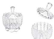 Dekorativna staklena fondanjera sa poklopcem - 85x107 mm-slika_proizvoda