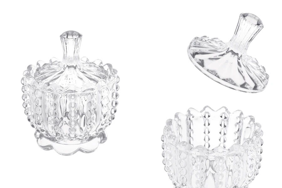 Dekorativna staklena fondanjera sa poklopcem - 85x107 mm-slika_proizvoda