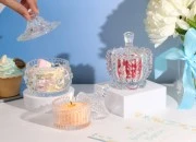 Dekorativna staklena fondanjera sa poklopcem - 85x107 mm-grupa_slika