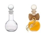 Okrugla staklena flaša 100mL sa staklenim čepom - (minimalna porudžbina 1 kutija)