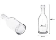 Staklena okrugla flaša 40mL