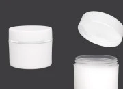 Plastična bela kutija MAT 250mL sa zatvaračem sa širokom srebrnom linijom i zaptivkom - 6 kom Plastična bela kutija MAT 250mL sa zatvaračem sa širokom srebrnom linijom i zaptivkom - 6 kom