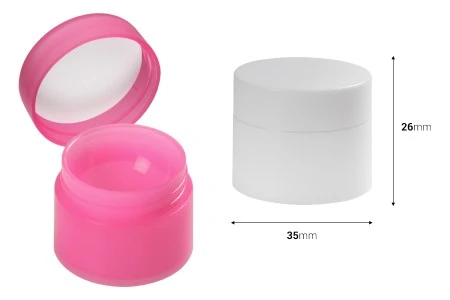 Plastična kutijica 3mL sa duplim dnom i unutrašnjom zaptivkom na poklopcu - 12 kom-2