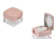 Luksuzna akrilna kutijica od 5mL sa poklopcem na preklop u roze-zlatnoj boji - 12 kom Luksuzna akrilna kutijica od 5mL sa poklopcem na preklop u roze-zlatnoj boji - 12 kom