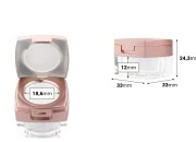 Luksuzna akrilna kutijica od 5mL sa poklopcem na preklop u roze-zlatnoj boji - 12 kom Luksuzna akrilna kutijica od 5mL sa poklopcem na preklop u roze-zlatnoj boji - 12 kom