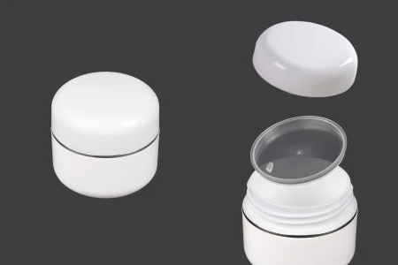 Plastična kutijica 20mL sa srebrnom linijom, duplim dnom, međupoklopcem i zatvaračem - 12 kom-1