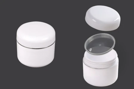 Plastična kutijica 50mL sa srebrnom linijom na zatvaraču i međupoklopcem - 12 kom-1