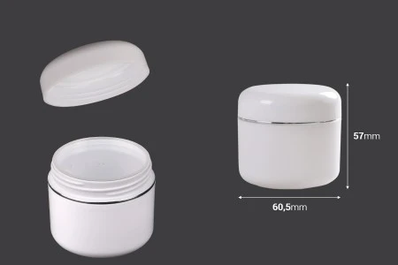 Plastična kutijica 50mL sa srebrnom linijom na zatvaraču i međupoklopcem - 12 kom-2