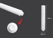Plastična bela roll-on bočica 18mL za kozmetičke preparate Plastična bela roll-on bočica 18mL za kozmetičke preparate