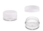 Akrilna providna kutijica 5mL za kreme sa belim zatvaračem - 12 kom Akrilna providna kutijica 5mL za kreme sa belim zatvaračem - 12 kom