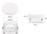 Akrilna providna kutijica 5mL za kreme sa belim zatvaračem - 12 kom Akrilna providna kutijica 5mL za kreme sa belim zatvaračem - 12 kom