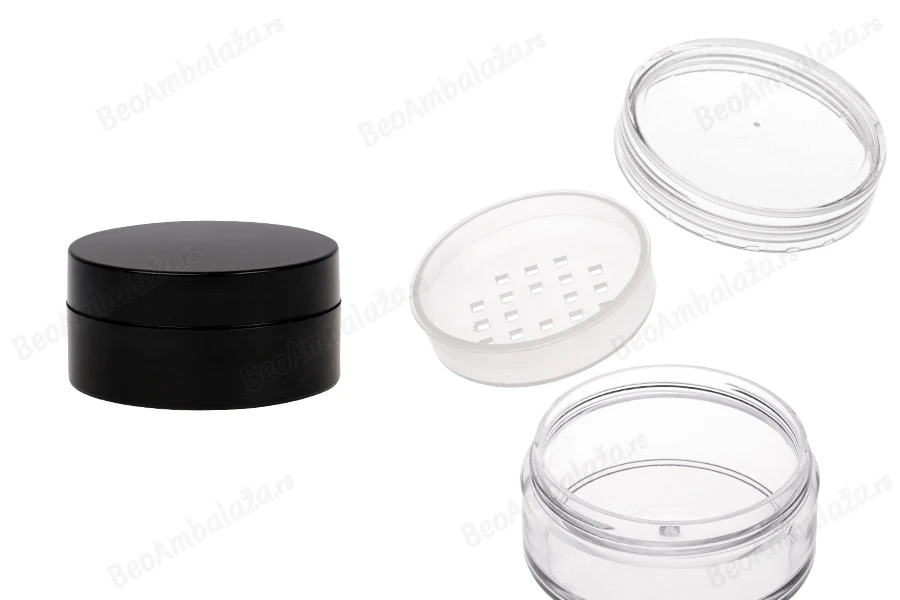 Akrilna kutijica 30mL sa rešetkicom za puder - 12 kom-slika_proizvoda