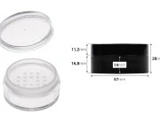 Akrilna kutijica 30mL sa rešetkicom za puder - 12 kom