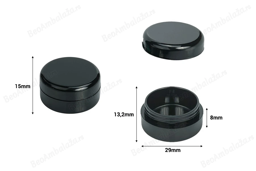 Plastična crna kutijica 3mL - 12 kom-dimenzije_slike