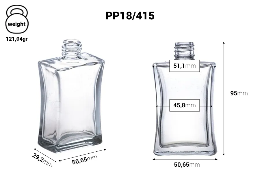 Pravougaona bočica za parfeme 50mL (18/415)