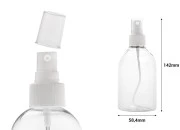 PET flaša 250mL za lagane masne supstance sa sprejom i zatvaračem - 12 kom