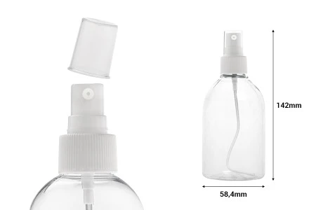 PET flaša 250mL za lagane masne supstance sa sprejom i zatvaračem - 12 kom-2