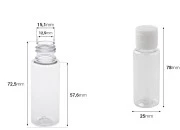 Plastična bočica 25mL za šampon sa flip-top zatvaračem - 50 kom Plastična bočica 25mL za šampon sa flip-top zatvaračem - 50 kom