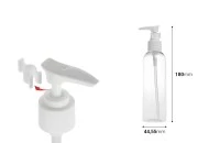 Plastična PET Flašica 180mL sa pumpicom za šampon - 12 kom Plastična PET Flašica 180mL sa pumpicom za šampon - 12 kom-dimenzije_slike