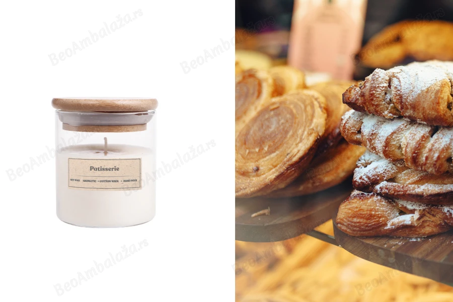Patisserie - Aromatična sveća od sojinog voska sa drvenim fitiljem (110gr)-slika_proizvoda
