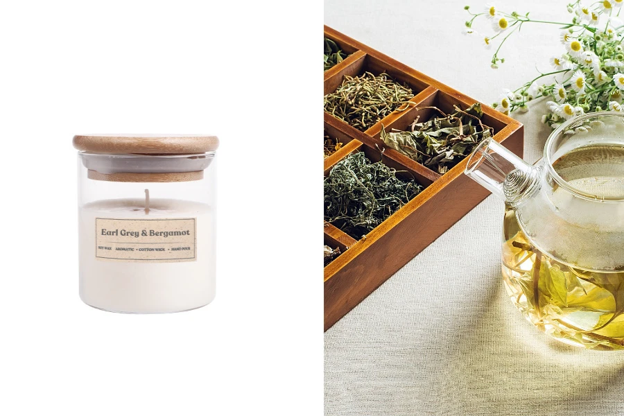 Earl Grey & Bergamot - Aromatična sveća od sojinog voska sa drvenim fitiljem (110gr)-slika_proizvoda