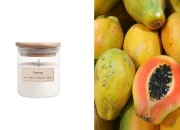 Papaja - Aromatična sveća od sojinog voska sa drvenim fitiljem (110gr)-slika_proizvoda