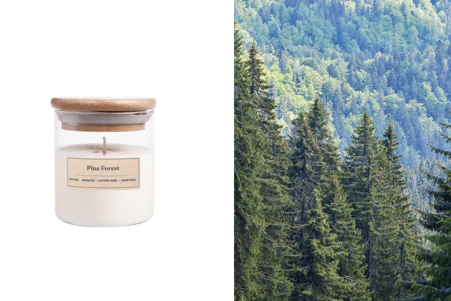 Pine Forest - Aromatična sveća od sojinog voska sa pamučnim fitiljem (110gr)-slika_proizvoda