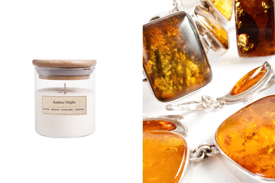 Amber Night - Aromatična sveća od sojinog voska sa pamučnim fitiljem (110gr)-slika_proizvoda