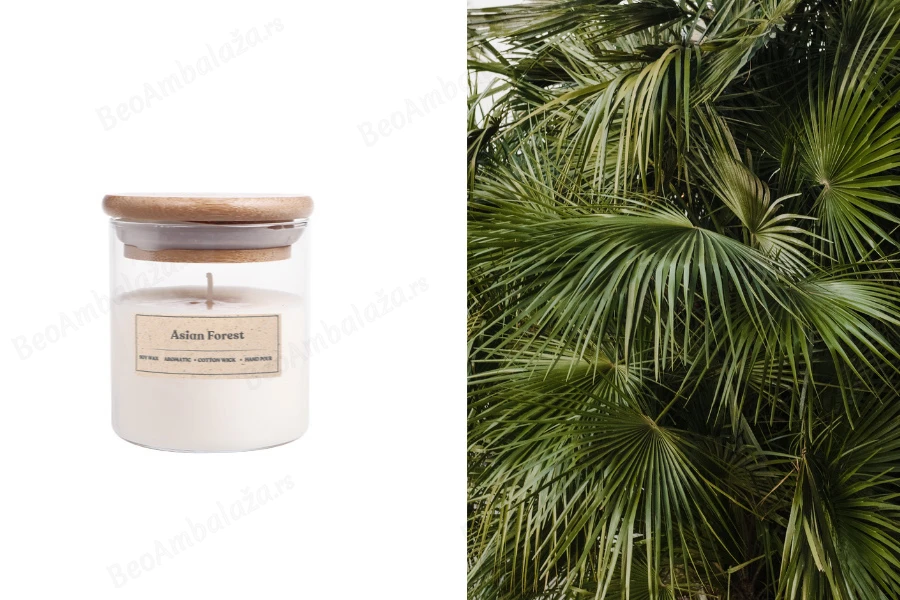 Asian Forest - Aromatična sveća od sojinog voska sa pamučnim fitiljem (110gr)-slika_proizvoda